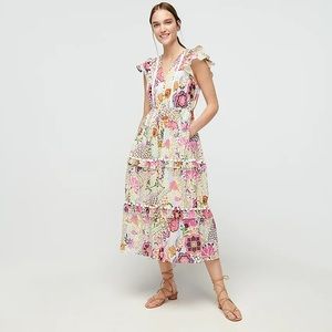 BNWT size 12 J Crew pompon dress in ratti retro floral